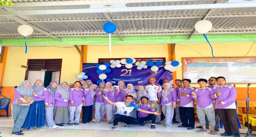 SMK Negeri 1 Wonosari Rayakan Hari Jadi ke-21 dengan Laga Voli dan Games Kebersamaan